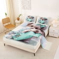 thumbnail image 2 of Homewish Green Bowtie Yorkshire Terrier Queen Sheets,Pet Lovers Queen Sheet Sets,Daisy Decor,4 Pieces,1 Flat Sheet, 1 Fitted Sheet and 2 Pillowcases, 2 of 6