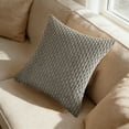 thumbnail image 4 of Fasiaou 1 Counts Short Chain Corduroy Throw Pillow Cover Soft Velvet Textured Boho Design with Hidden Zipper 45x45cm Decorative Cushion Case for Sofa Bedroom Living Room Home Decor, 4 of 6