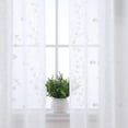 thumbnail image 5 of Haperlare 52" W x 63" L Semi Sheer Curtains Leaf Embroidered Grommet Voile Drapes for Living Room Bedroom Window Treatments, Taupe, 2 Panels, 5 of 6