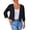 Black, variant on Women's Thin Shrugs 3/4 Sleeve Lightweight Cropped Tops Open Front Cardigan for Dress Spring and Summer New Women's Solid Color Short Suit Jacket Trendy Women's Cardigan Top Wh2 Xxl