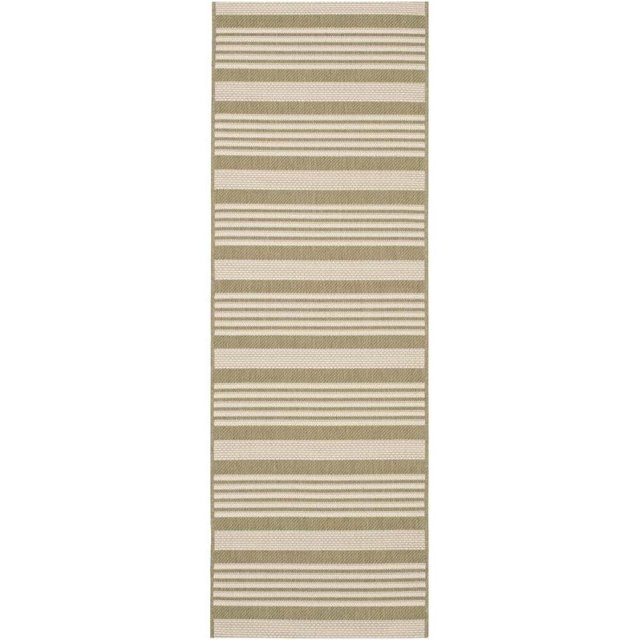 Safavieh Courtyard Green Indoor Outdoor Rug - Runner 2'3" x 6'7"