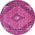 thumbnail image 1 of Ahgly Company Indoor Round Medallion Pink Traditional Area Rugs, 4' Round, 1 of 4