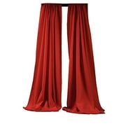 New Creations Fabric & Foam Inc, 2 Panels 5 Feet Wide Polyester Seamless Backdrop Drape Curtain Panel - (Red, 2 Panels 5 Ft Wide x 20 Ft High)