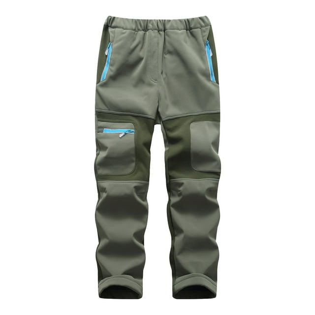 Pantalons de Ski pour Enfants - Design Patchwork avec Poches - Pantalons Épais et Chauds pour Activités Extérieures d'Hiver