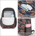 thumbnail image 4 of Geometric Diamond Blue Pattern 17" Waterproof Oxford School Backpacks for Teens, S-Shape Padded Straps, for School, Travel, Hiking, Camping, 4 of 5