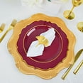 thumbnail image 5 of BalsaCircle 10 Burgundy 10.5" Round Plastic Dinner Plates Gold Scalloped Rim, 5 of 8