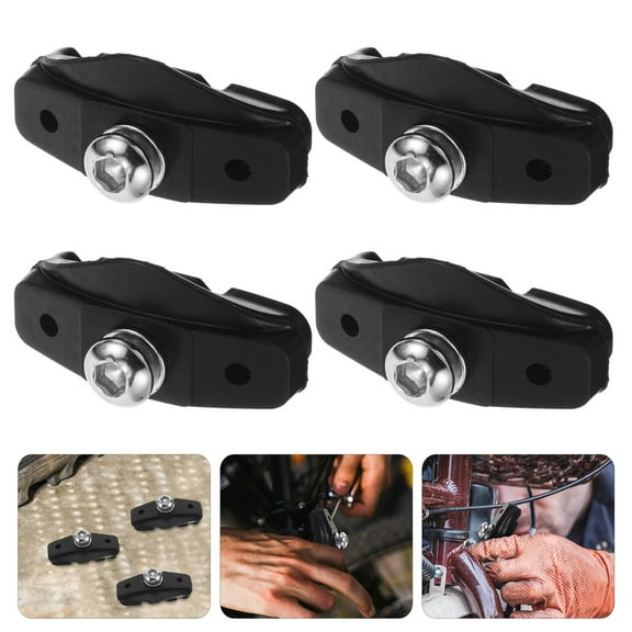 STRANDCHIC 4Pairs Easy Install V Bike Brake Pads Rubber for Effective Road and Mountain Braking