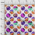 thumbnail image 2 of oneOone Viscose Chiffon Orange Fabric Abstract Galaxy Circle Fabric For Sewing Printed Craft Fabric By The Yard 42 Inch Wide, 2 of 4