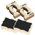 thumbnail image 4 of Wood Mini Chalkboard,2 Set Wood Mini Place Cards Chalkboard Mini Wooden Blackboard Exquisite Design, 4 of 14
