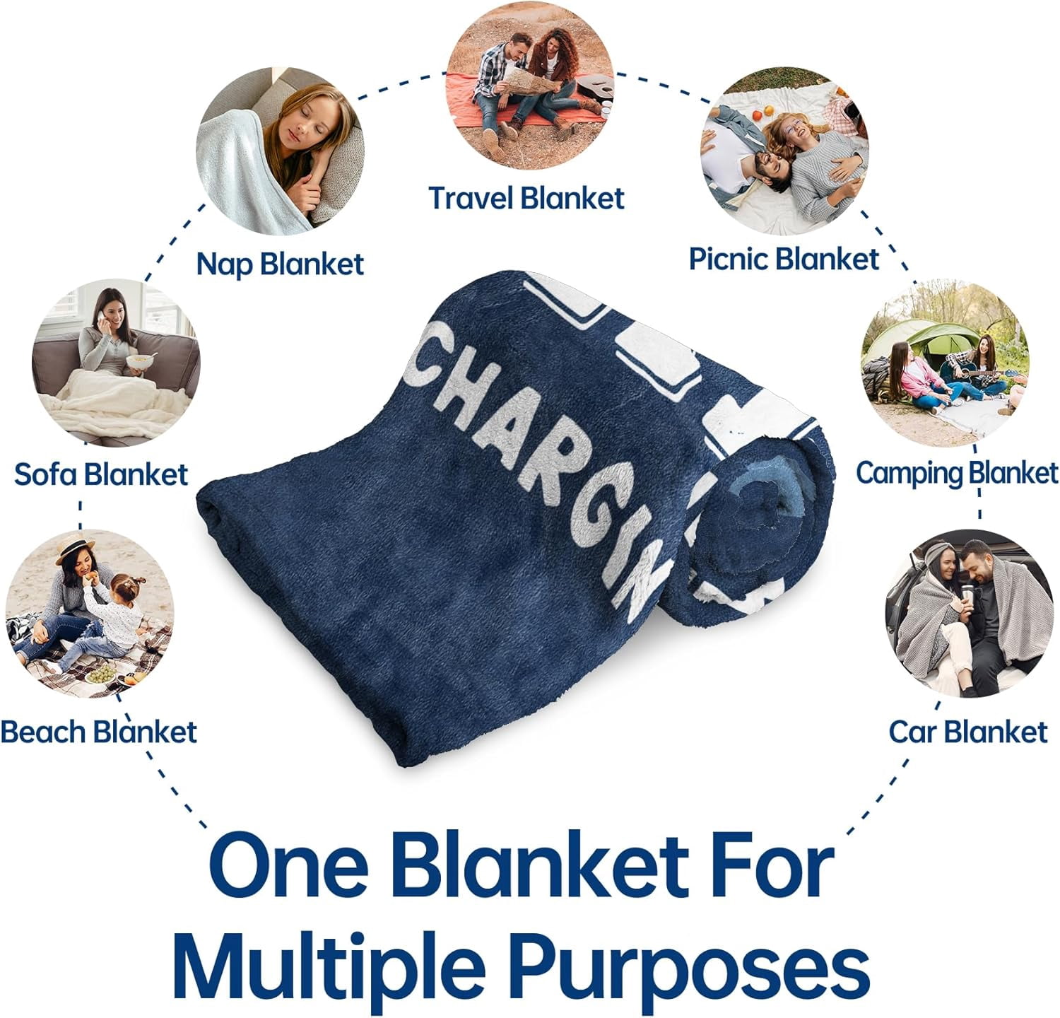 Funny Fathers Day Birthday Gifts for Dad, Dad is Charging Sloth Blanket, Present for Father from Daughter Son, Daddy Gifts for Fathers Day Christmas, Super Soft Throws Blanket for Father