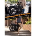 thumbnail image 2 of ESKUTE D300D Electric Bike for Adults, Foldable Ebike, 750W Motor, 20MPH, 48V 20.8Ah Battery, 20"x4.0" Fat Tires, 80-Mile Range, 7-Speed, NFC Unlock Black, UL2849, 2 of 6