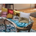 thumbnail image 3 of Violet Linen Bally Decorative Mermaid Reversible Sequin, 16" x 16" Throw Pillow - Burgundy-Gold, 3 of 3