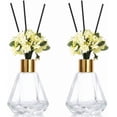 thumbnail image 1 of 2PCS 60ml/2oz Empty Refillable Clear Glass Diffuser Bottle Diffuser Jars Aromatherapy Storage Container Fragrance Accessories Use for DIY Replacement Reed Diffuser Sticks Decor, 1 of 5