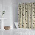 thumbnail image 2 of Beige Leaf Butterfly Pattern Shower Curtain 84"x72" ,Bathroom Decorative Shower Curtains Set with 12 Hooks,Modern Waterproof Washable Shower Curtain, 2 of 6