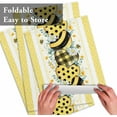 thumbnail image 3 of Bees Summer Placemats Set of 4 Washable Table Mats for Kitchen Dining Table, Heat-Resistant Cotton Linen Place Mats for Indoor Outdoor Parties Holiday Decoration, Honey Stripes Yellow, 3 of 6