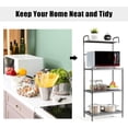 thumbnail image 4 of PetFurnishn 4-Tier Bakers Rack, Kitchen Storage Rack Microwave Oven Stand, Strong Mesh Wire Metal Shelves, Free Standing Shelving Utility Unit-Grey, 4 of 18