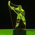 thumbnail image 5 of YSITIANNA 3D Ice Hockey Night Light Lamp Illusion Night Light 7 Color Changing Touch Switch Table Desk Decoration Lamps Gift with Acrylic Flat ABS Base USB Cable Toy STNL#1770, 5 of 5