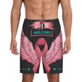 thumbnail image 1 of Balery Ribbon With Angel Wings Pantalones cortos de pijama de punto de algodón para hombre con cinturilla y bolsillos-XX-Large, 1 of 6