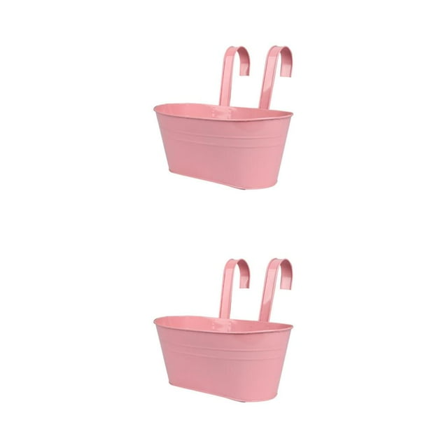 Wweixi Outdoor Hanging Pots For Plants Add Beauty And To Any Wall Stylish Pink 2Set
