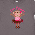 thumbnail image 4 of Inktastic Monkey 4th Birthday 4 Year Old Girl Girls Toddler T-Shirt, 4 of 5