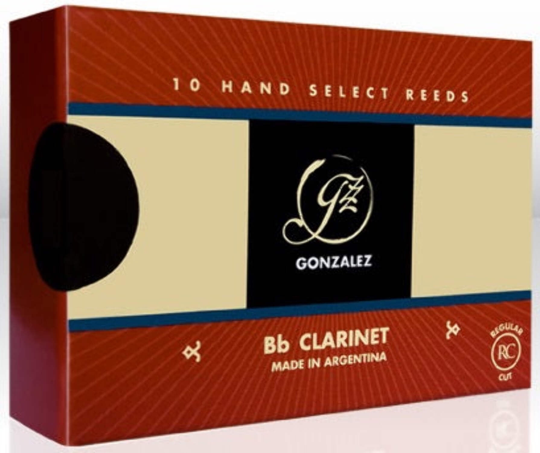 Reed, Bb Clarinet Gonzalez Regular Cut, 10/Box, #