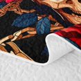 thumbnail image 5 of Homewish Spooky Horror Skull Bed Spread Queen,Vintage Red Rose Queen Coverlet Set,Halloween Duvet,3pcs, 5 of 7