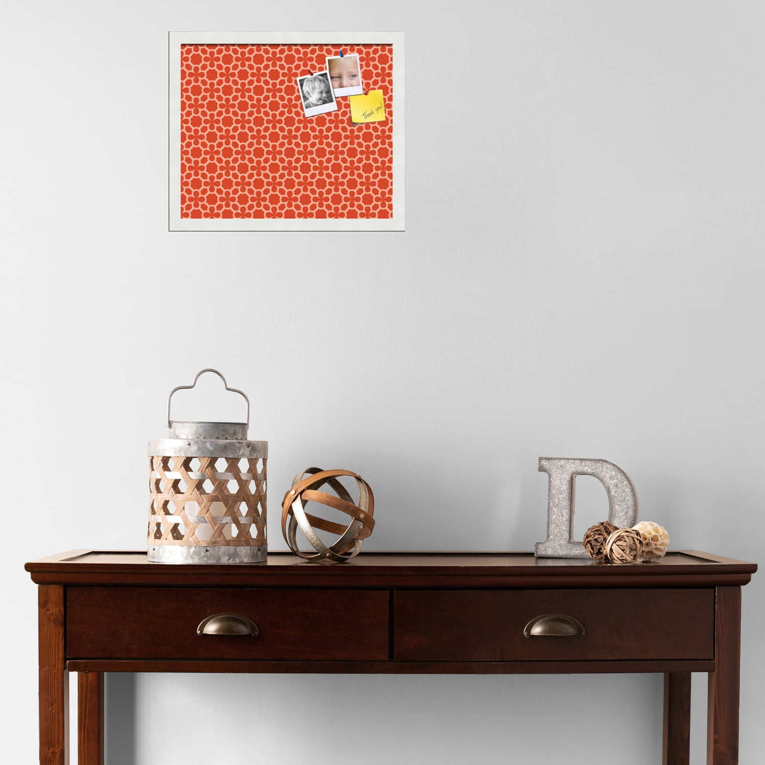 PinPix ArtToFrames 15x12 Custom Cork Bulletin Board    Poster Board Has a Fabric Style Canvas Finish, Framed in Satin White Frame (PinPix-597)