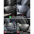 thumbnail image 4 of KBH Center Console Cover for 2019-2026 Dodge Ram 1500/2500/3500, Washable Fabric Armrest Lid Protector for Ram 1500 Accessories, Black, 4 of 8
