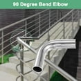 thumbnail image 7 of Uxcell OD 1 Inch 90 Degree Mandrel Bend Elbow, Thicken 1.5 mm 304 Stainless Steel Exhaust Elbow Pipe for Car Modified Exhaust System, Stair Handrail Bend, Height 100 mm, 7 of 7
