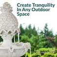 thumbnail image 3 of Sunnydaze Welcome Traditional White Fiberglass 3-Tiered Outdoor Water Fountain, 3 of 11