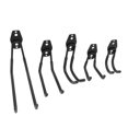 thumbnail image 3 of Juego de 5 ganchos dobles de 40 kg para almacenamiento en garaje, resistentes, para montar en la pared, para bicicletas, caravanas, sótanos, sillas, escaleras, bicicletas, color negro, 3 of 14