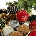 thumbnail image 5 of 12 Pcs Velvet Christmas Tree Ornaments Flocked Christmas Ball Decorations Xmas Balls Hanging Ornaments for Xmas Tree Wreath Garland Holiday Fireplace Decoration,  Green, 5 of 6
