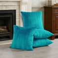 thumbnail image 2 of Home Soft Things Pleated Velvet 4 Piece Throw Pillow Cover Set - Storm Blue - 20" x 20", 2 of 6