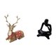 thumbnail image 5 of Escultura de alce reno, adorno de mesa, figura de ciervo, estatua para sala de estar, oficina, dormitorio, granja, pensador abstracto, decoración para, 5 of 8