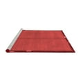 thumbnail image 2 of Ahgly Company Machine Washable Indoor Square Abstract Red Modern Area Rugs, 5' Square, 2 of 4