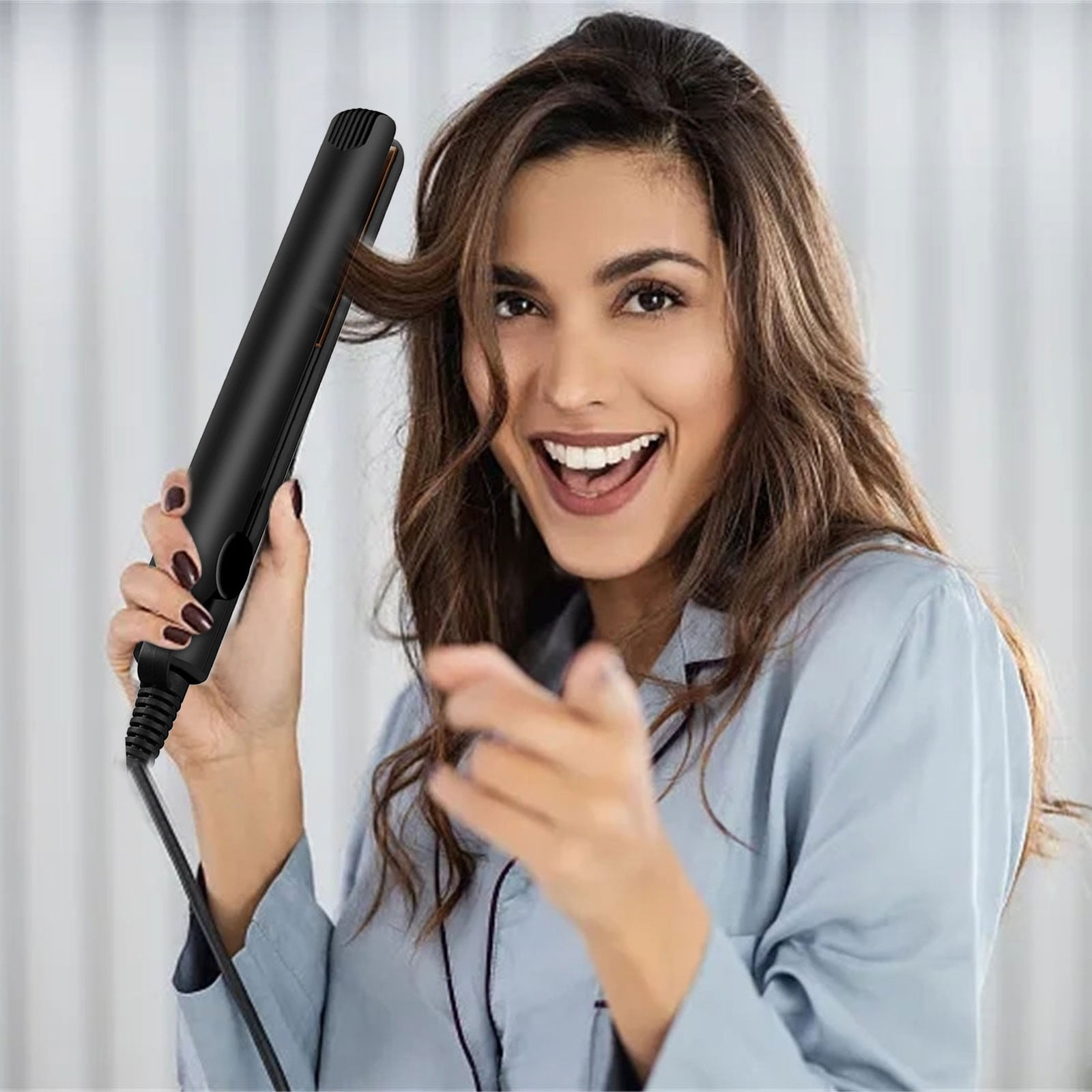 Mini Lisseur/fer à Curling Sans Fil Professionnel - Noir - Neuf Sous Blister