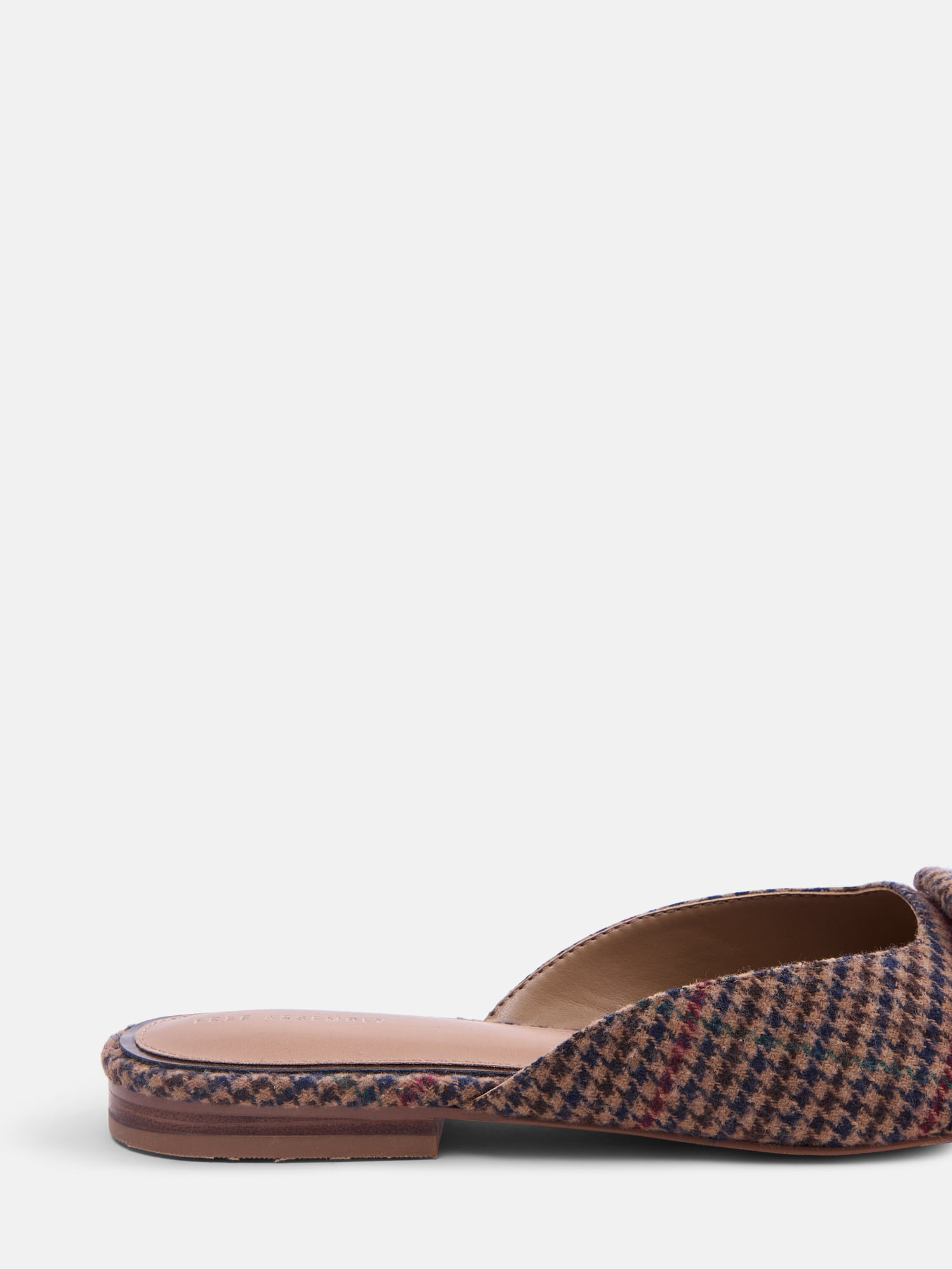 Free Assembly Women's Plaid Buckle Mules