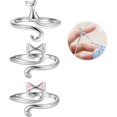 thumbnail image 1 of 3pcs Crochet Rings For Crocheting Adjustable Crochet Tension Ring For Finger Cat Yarn Guide Ring Knitting Crochet Accessories With Box For Women,50% O, 1 of 4