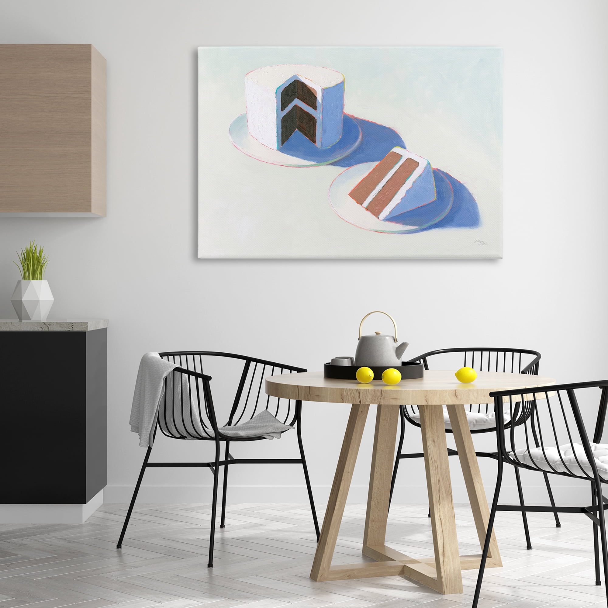 Stupell Industries Layer Cake Dessert Food & Beverage Painting Wrapped Canvas Art Print Wall Art, 45 x 30