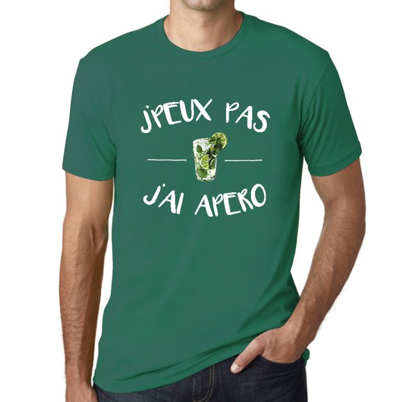 Men's Graphic T-Shirt I can't, I have an aperitif – J'peux Pas J'ai Apéro – Eco-Friendly Limited Edition Short Sleeve Tee-Shirt Vintage Birthday Gift Novelty