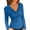 Blue, variant on Women's Ruffle Long Sleeve Tops Fall Casual Blouse V Neck Solid Cute Tunic Shirt Womens Long Sleeve Shirts Ribbed Knit Loose Bell Sleeve Crew Neck Casual Fit Fall Tops Clothes Red S-XL