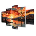thumbnail image 2 of Designart "Seattle Popart City in Orange and Yellow" Seattle Metal Wall Decor Set, 2 of 5