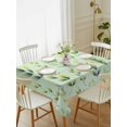thumbnail image 2 of Green Leaves Rectangle Tablecloth, Summer Botanical Farmhouse Leaf Waterproof & StainResistant Tablecloth, Washable Oil-proof Table Cover for Dining/Party/Wedding/Camping/Buffet 60x84 In, 2 of 9
