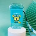 thumbnail image 6 of LHWEN Kawaii Water Bottle for Kids 300ml Cute Ice Shape with Food Grade Plastic Adjustable Strap 360° Leak-Proof Design Ideal for Water Milk Juice and Tea and Reusable Perfect for Travel and Gathering, 6 of 7