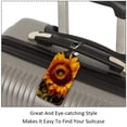 thumbnail image 3 of Square 2Pack PU Leather Sunflower Cruise Luggage Tag with Privacy Cover and Name ID Tag for Travel Handbags Backpacks Luggage Tags, 3 of 6