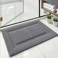 thumbnail image 6 of FRABE Non Slip Bathroom Rug with Rubber Backing, Ultra Absorbent Quick Dry Microfiber Bath Mat, Machine Washable, Dark Grey, 17"x30", 6 of 10