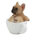 thumbnail image 2 of Realistic Mini French Bulldog Puppy Teacup Statue Pet Pal Dog Resin Figurine, 2 of 6