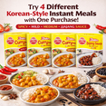 thumbnail image 2 of Korean Curry & Jjajang Sauce Variety Pack, 4 Pouches, Ready in 3 Minutes, Spicy Mild Medium Curry & Black Bean Sauce, Easy Instant Meal Kit, 2 of 7