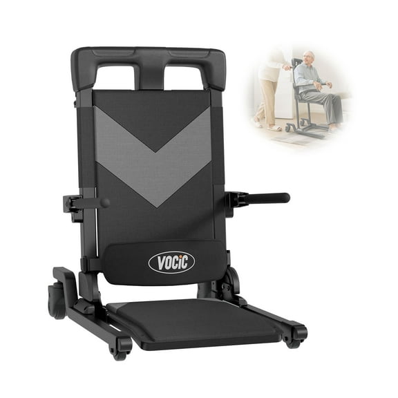 VOCIC Portable Electric Chair Lift, Rolling Design with Stabilized Base, 350 lbs