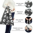 thumbnail image 5 of 5 Pack Foldable Shopping Bag,Gray Halloween Skulls Reusable Grocery Bags with Pockets,Large Reusable Tote Bags with Handles Waterproof & Lightweight, 5 of 6
